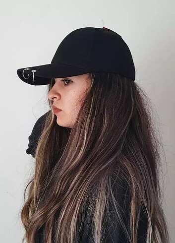 Siyah cap şapka