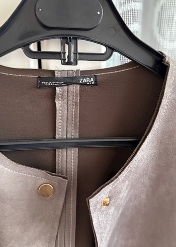 Gri Uzun Kadın Süet Kaban - Görsel 5