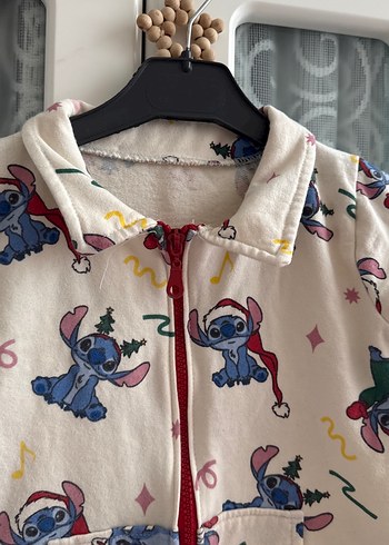 Kız Çocuk Kapüşonlu Desenli Fermuarlı Ceket - Görsel 3