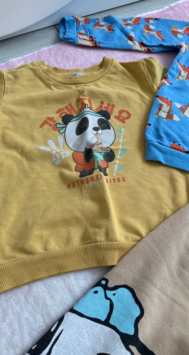 Erkek Bebek Nakışlı ve Baskılı Sweatshirt Takımı - Görsel 3