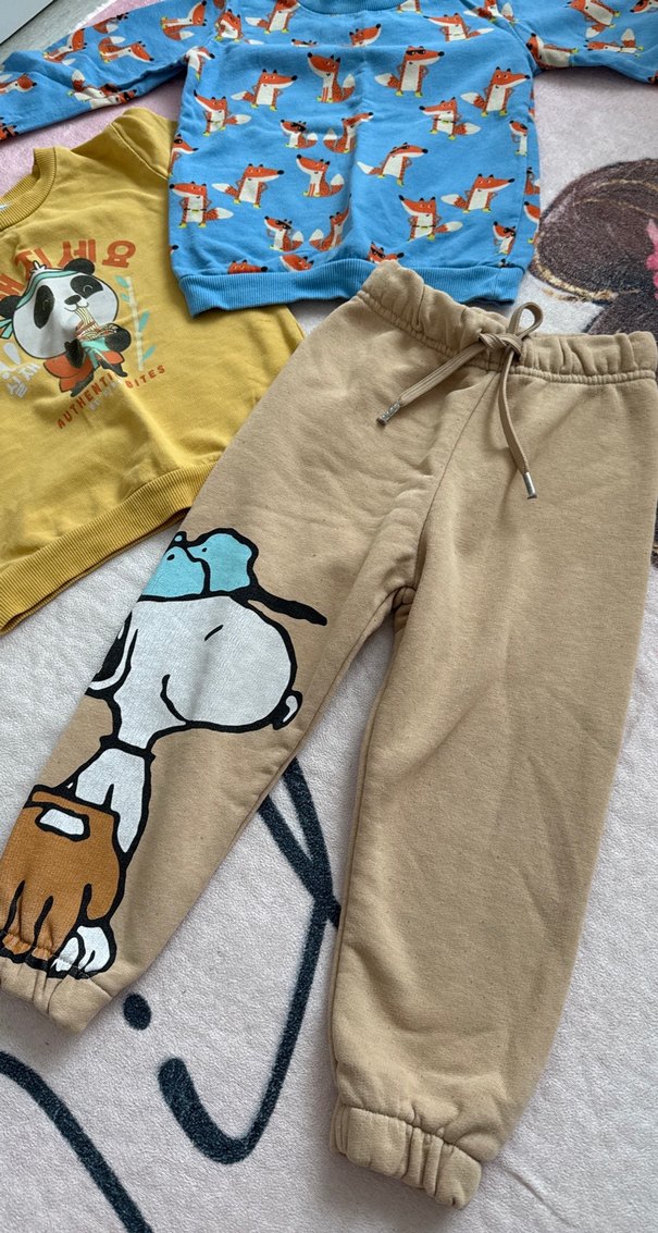 Erkek Bebek Nakışlı ve Baskılı Sweatshirt Takımı - Görsel 2