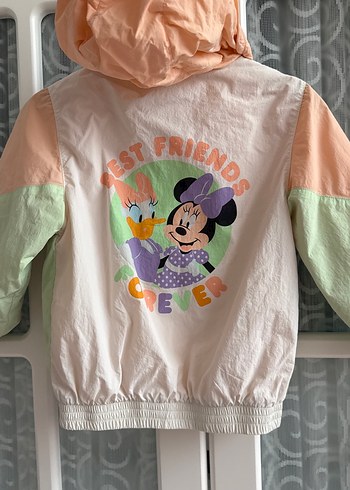 Kız Çocuk Kapüşonlu Pastel Renkli Yağmurluk - Görsel 4