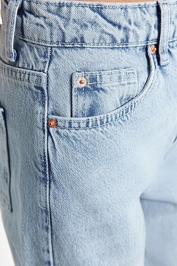 34 Beden mavi Renk Trendyolmilla Mavi Yüksek Bel Straight Jeans