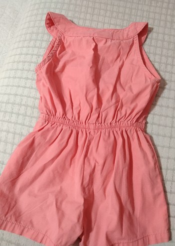 Kız Çocuk Pembe Fırfırlı Tulum