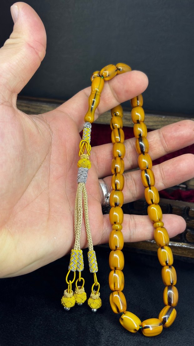 Rüzgar gülü hareli sıkma kehribar - Görsel 2