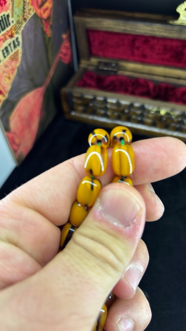 Rüzgar gülü hareli sıkma kehribar - Görsel 3