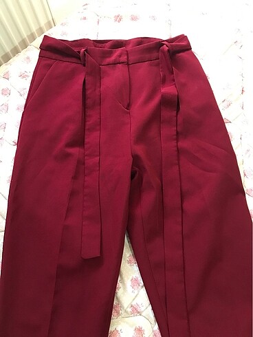 38 Beden bordo Renk Quzu kumaş pantolon