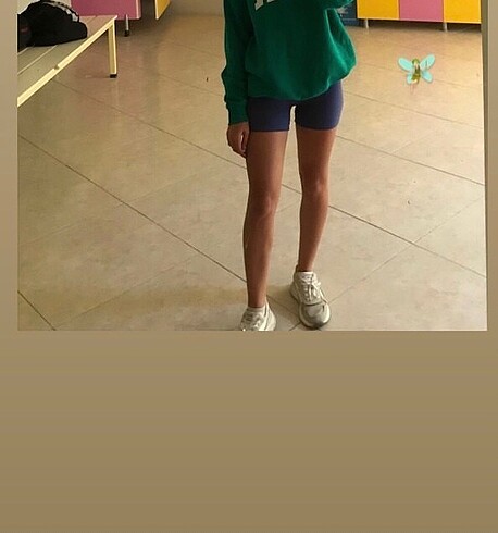 xs Beden mavi Renk Spor şortu
