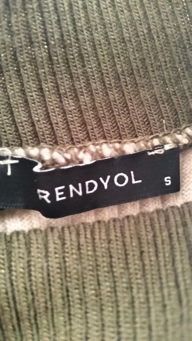 Kadın Renk Bloklu Boğazlı Triko Kazak - Görsel 2