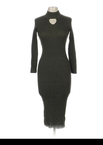 Uzun Kollu Triko Elbise - Görsel 2