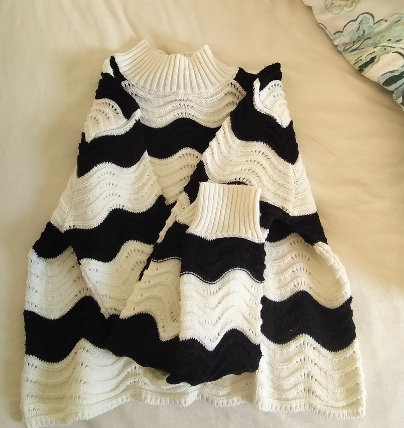 Bohem Zebra Desenli Boğazlı Kadın Kazak - Görsel 2