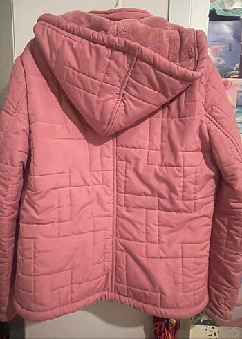 Düğmeli Pembe Midi Kadın Ceket - Görsel 4