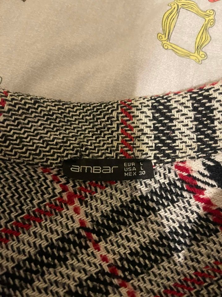 Düğmeli Mini Ekose Ceket - Görsel 2