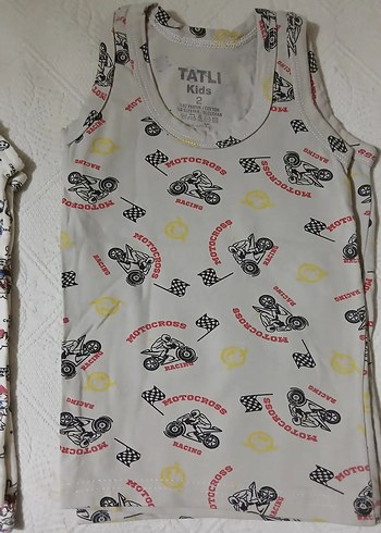 Çocuk Baskılı Atlet 3'lü Set toplam 6 adet 2 yaş - Görsel 3