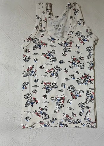 Çocuk Baskılı Atlet 3'lü Set toplam 6 adet 2 yaş - Görsel 2