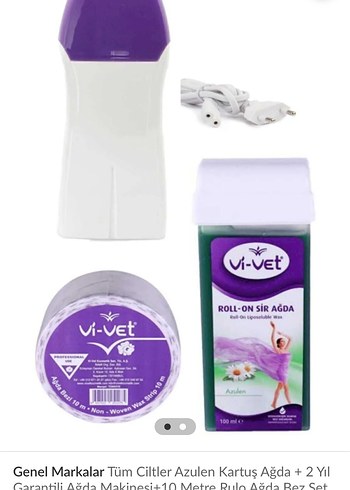 Vi-Vet Roll-On Kartuş+Ağda bezi