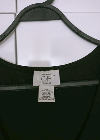Loft Ann Taylor Loft Siyah Petites Basic Elbise