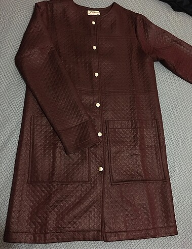 Zara Bordo Kapitone Ceket