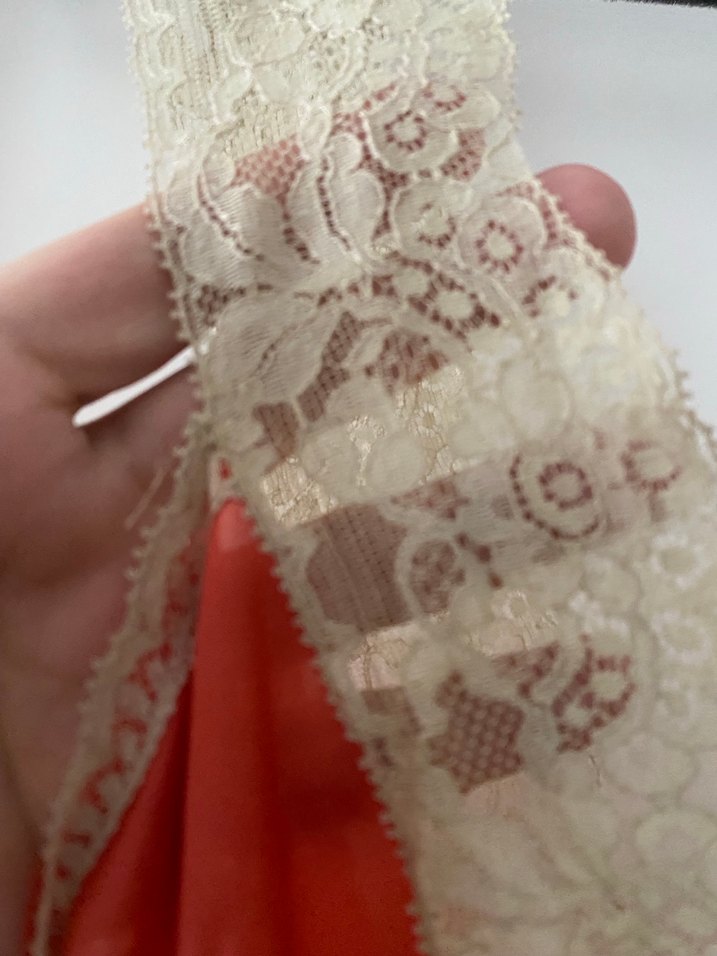 Kırmızı V Yaka Saten Midi Gecelik - Görsel 5