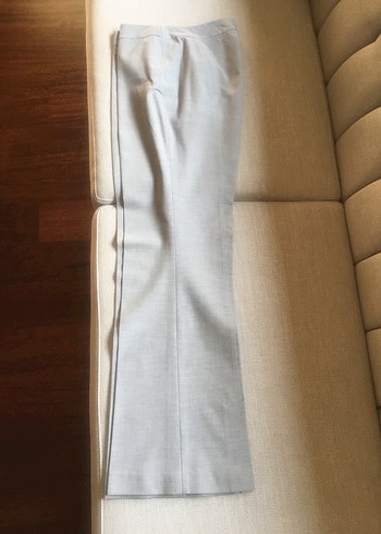 Gri Düz Kesim Kadın Kumaş Pantolon - Görsel 4