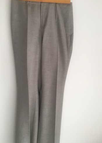 Gri Düz Kesim Kadın Kumaş Pantolon - Görsel 8