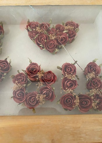 Bordo Gül Detaylı Ahşap Çerçeve - Görsel 7