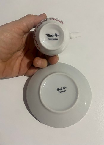 Renkli Yeni Yıl Temalı kahve Fincanı ve Tabak - Görsel 8