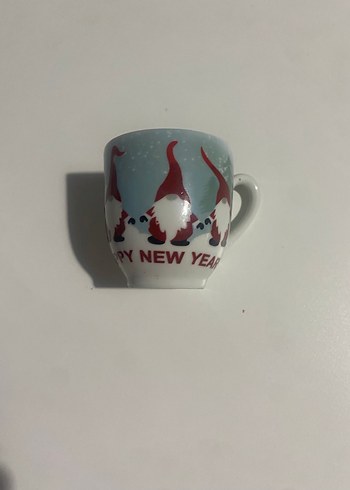 Renkli Yeni Yıl Temalı kahve Fincanı ve Tabak - Görsel 6