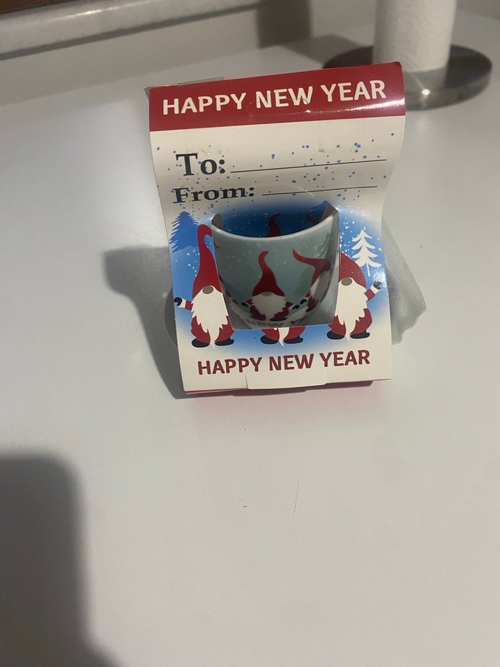 Renkli Yeni Yıl Temalı kahve Fincanı ve Tabak - Görsel 2