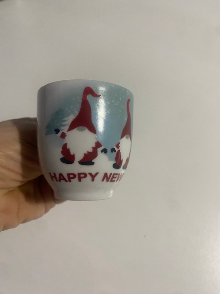 Renkli Yeni Yıl Temalı kahve Fincanı ve Tabak - Görsel 5