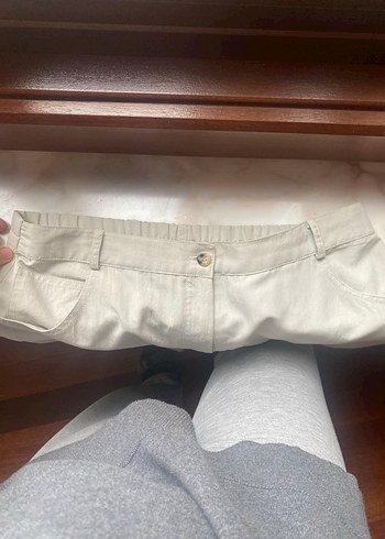 Bej Kadın Bermuda Şort - Görsel 5