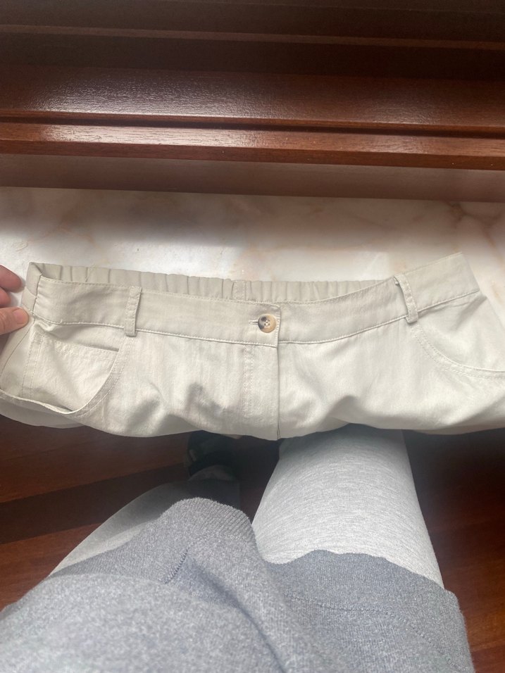 Bej Kadın Bermuda Şort - Görsel 5