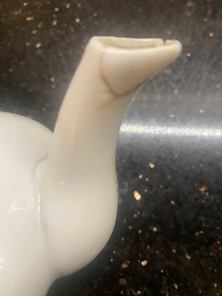 Pastel Çiçek Desenli Beyaz Porselen damgalı Demlik - Görsel 3