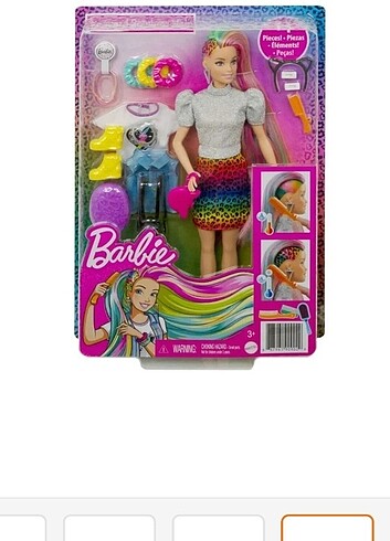 BARBİE LEOPAR DESENLİ SAÇLAR BEBEĞİ 