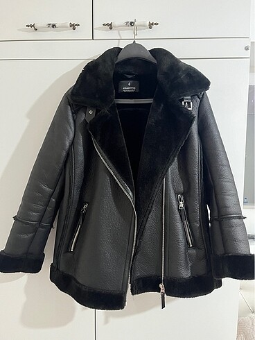 Stradivarius suni kürklü biker kaban