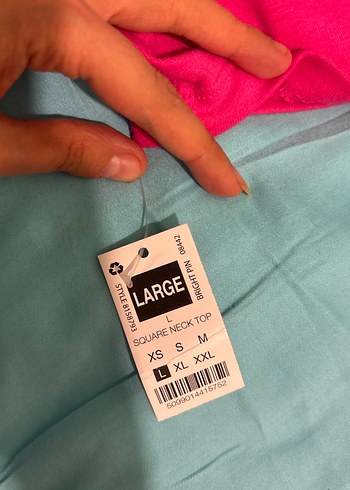 l Beden pembe Renk Pembe Kısa Kollu Kadın Tişört