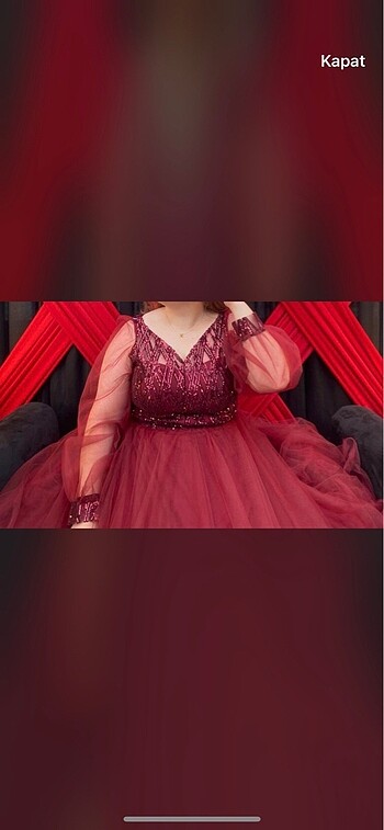 Bordo abiye kınalık
