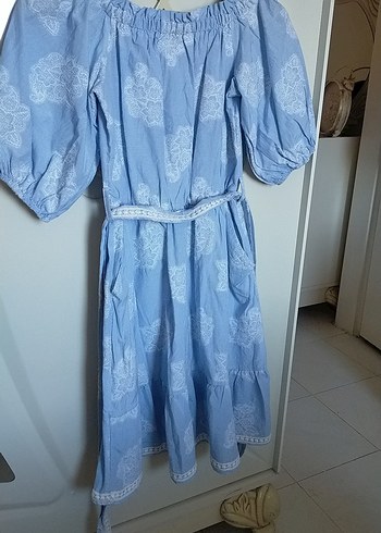 Mavi Bohem Mini Elbise