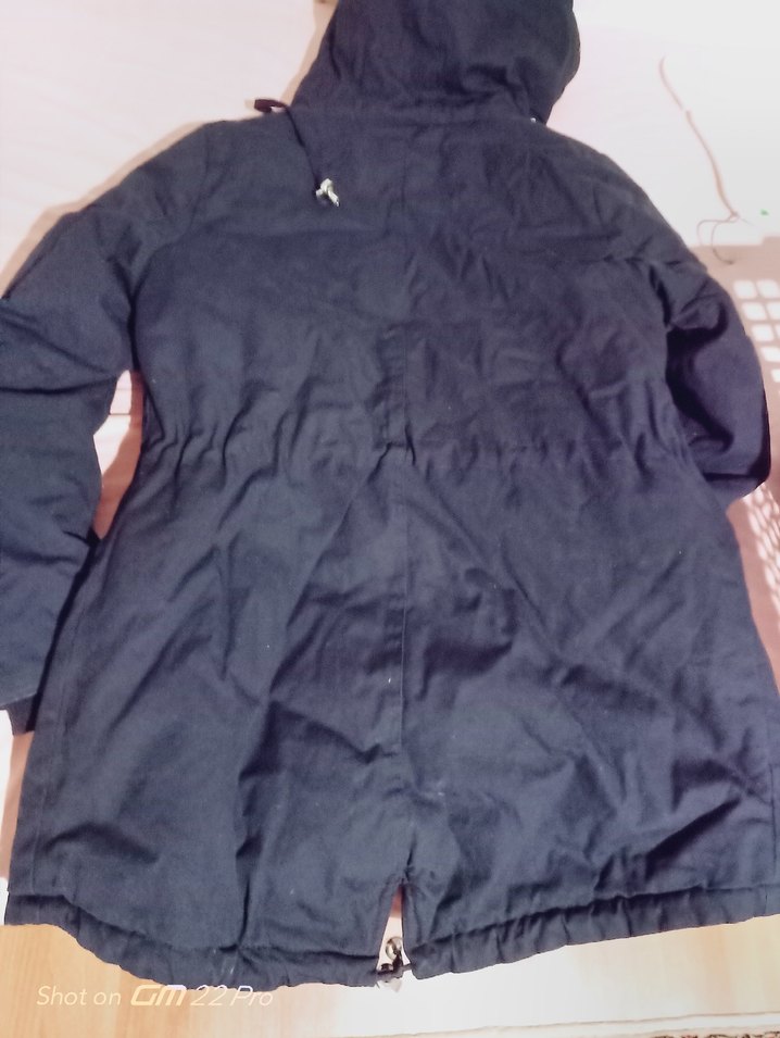 Loft kadın Lacivert Kapüşonlu Fermuarlı Ceket mont - Görsel 4