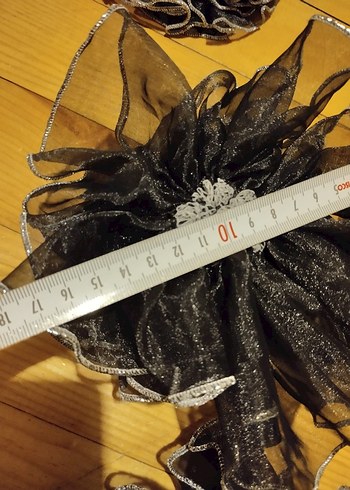 Gri Fırfırlı Avant-Garde Kadın Saç Aksesuarı - Görsel 18