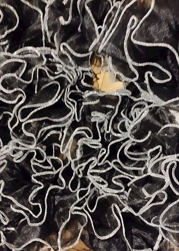 Gri Fırfırlı Avant-Garde Kadın Saç Aksesuarı - Görsel 20