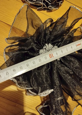 Gri Fırfırlı Avant-Garde Kadın Saç Aksesuarı - Görsel 17