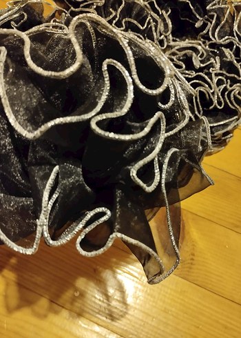 Gri Fırfırlı Avant-Garde Kadın Saç Aksesuarı - Görsel 12