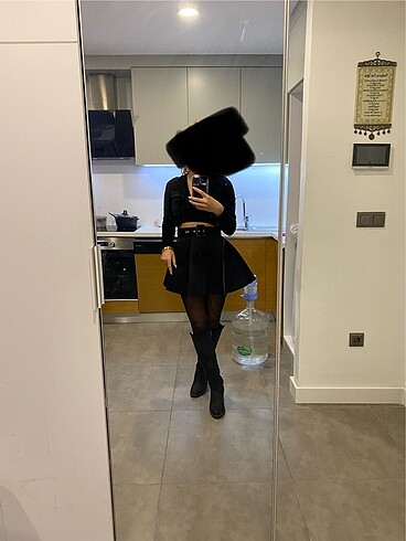 m Beden Kadıfe crop badi