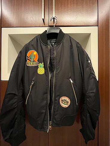 Topshop Siyah Bomber Ceket