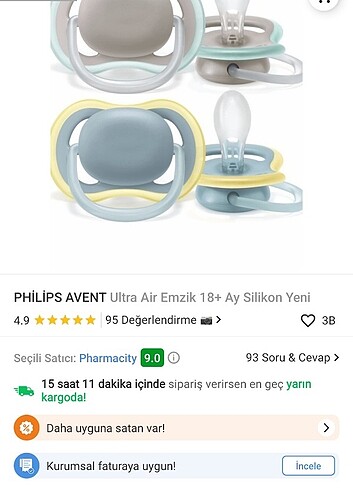 Beden mavi Renk Philips awent 18+ Emzik