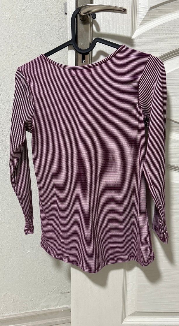 Mor Uzun Kollu Kız Çocuk Tişört USA dan M beden - Görsel 4