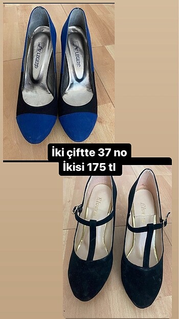 İki çift ayakkabı 175 tl