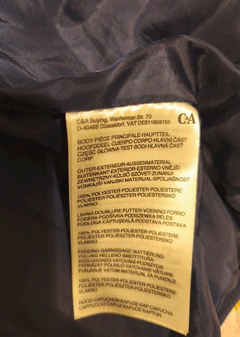 Genç erkek Mavi ( mavi tonları ) Midi Kış Ceketi Fermuarlı - Görsel 2