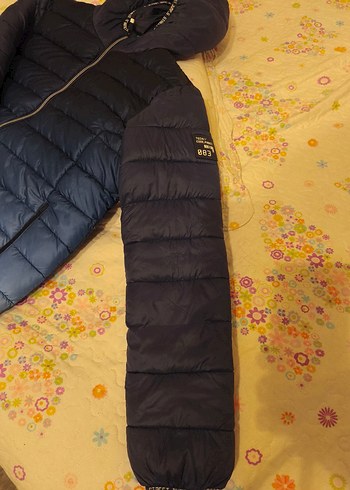 Genç erkek Mavi ( mavi tonları ) Midi Kış Ceketi Fermuarlı - Görsel 5